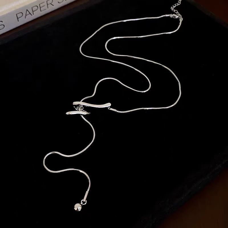 Cold Wind Twisted Splicing Knot Necklace, New Versatile Clavicle Chain, Fashionable Design, Female Accessories_voghion.com
