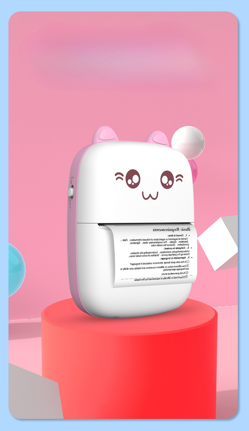 Hot-selling draagbare miniprinter, draadloos kan verbinding maken met mobiele telefoon, kleine huishoudelijke zelfklevende etikettenprinter_voghion.com