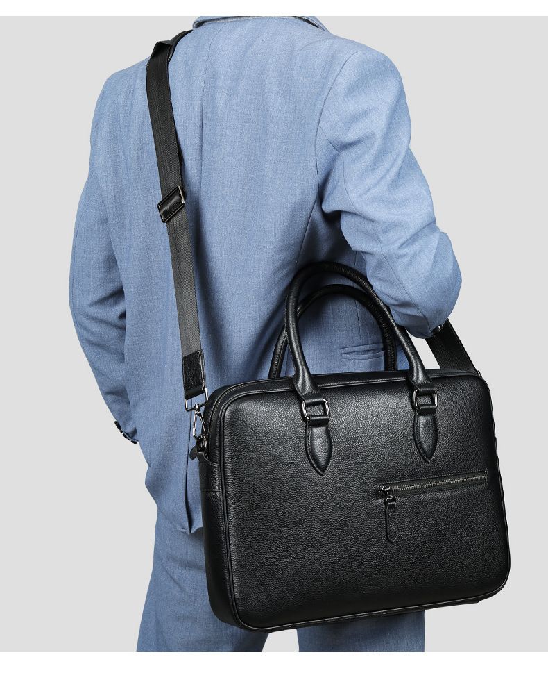 Herren-Aktentasche aus echtem Leder für den Business-Bereich – 15-Zoll-Laptoptasche aus hochwertigem Narbenleder, professionelle Büro-Arbeitstasche für Pendler_voghion.com