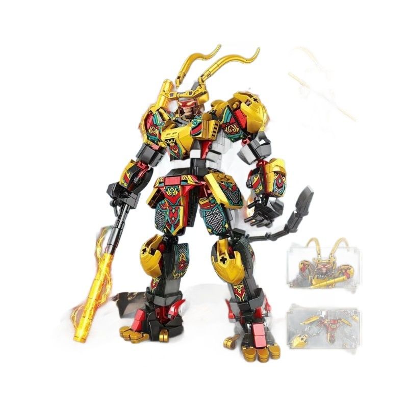 【】 Kompatibel mit LEGO-Bausteinen, Black Wukong, Qi Tian Da Sheng, Mecha-Puzzle-Montagemodellspielzeug_voghion.com