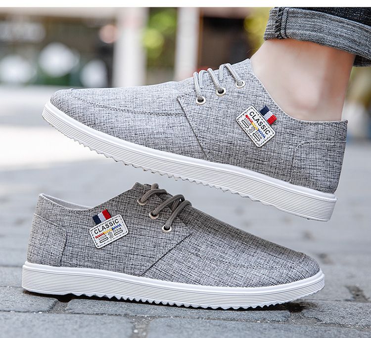 Canvas für Herren Leichte Slipper Flache Sommer Klassische Halbschuhe Freizeitschuhe Atmungsaktive Wanderschuhe Herren Sneakers_voghion.com