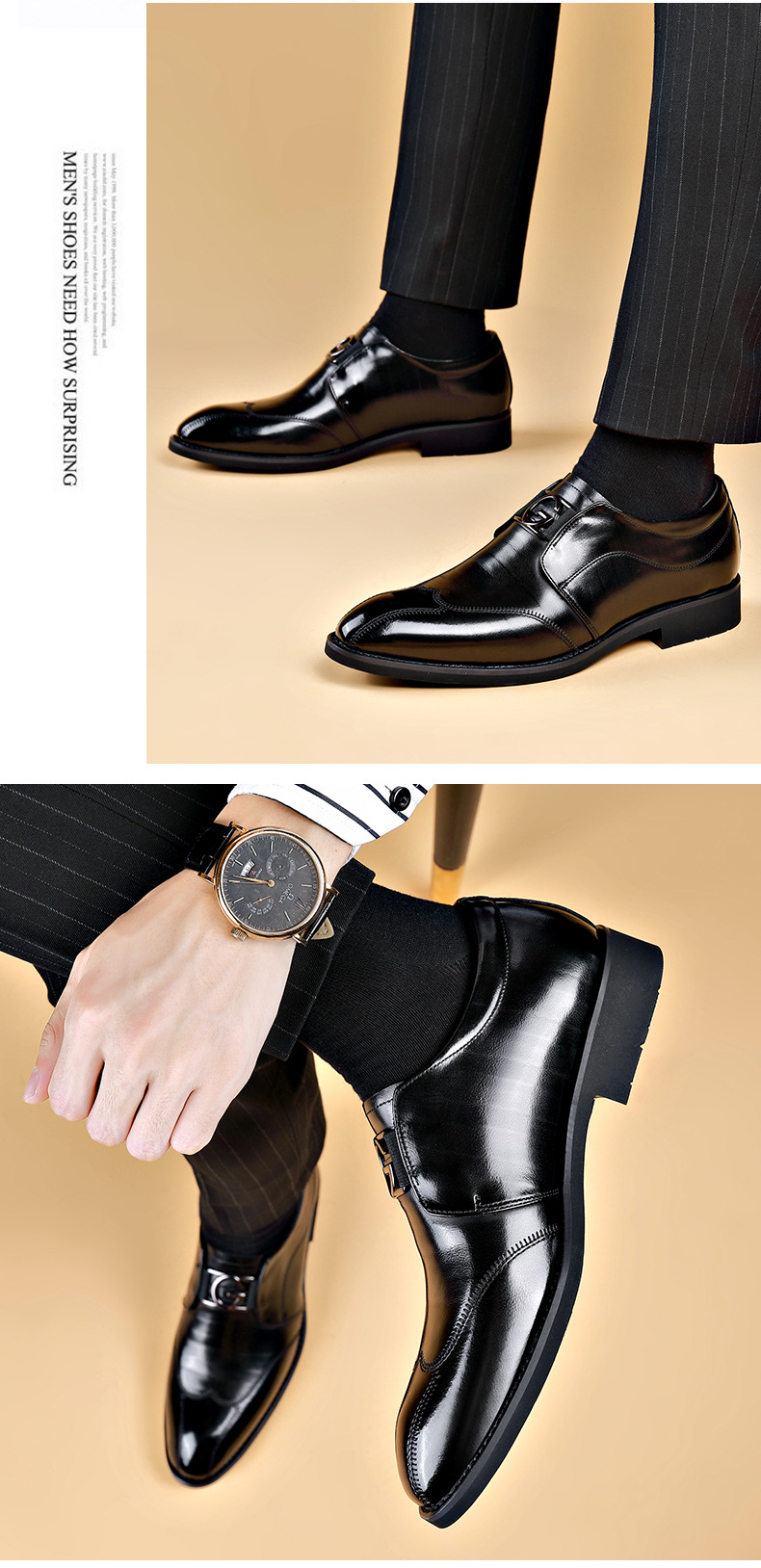 Casual zakelijke herenschoenen met puntige geborduurde leren schoenen_voghion.com