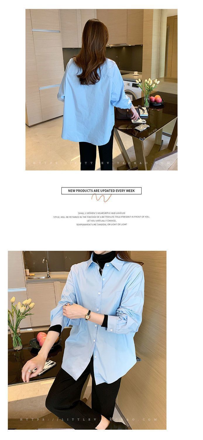 Elegante camicia bianca da donna, nuovo design, top di nicchia, camicia di base casual, strato interno versatile a maniche lunghe,_voghion.com