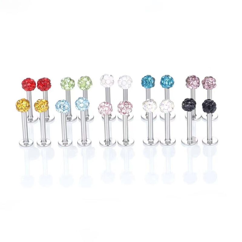 20 pezzi Unisex Accessori piercing completo trapano gioielli 4mm1.2 sopracciglio chiodo labbro chiodo orecchio osso chiodo pieno trapano gioielli_voghion.com