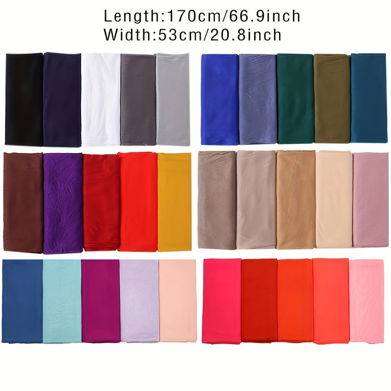 Dehnbarer Hijab, großer, schlichter Maxi-Schal, Schal, hochwertiger, warmer Wickelschal, Geschenke zum Eid, Muttertag_voghion.com