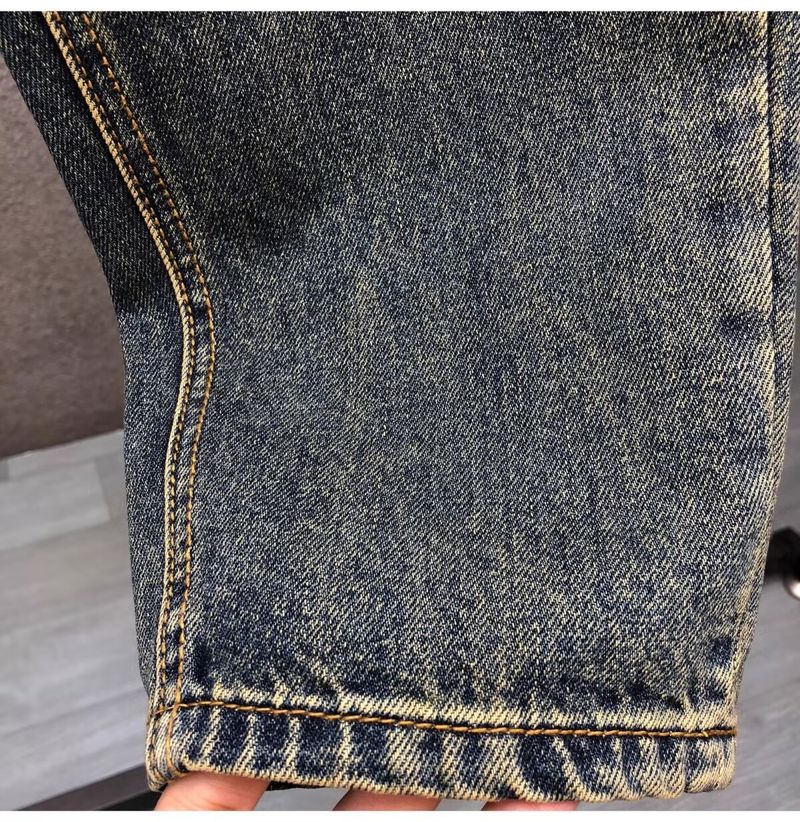 Vīriešu apģērbi High street modes zīmols retro hole džinsi brīvi harēms vīriešu pavasaris un rudens jauns personības trends patch bikses vīriešiem_voghion.com