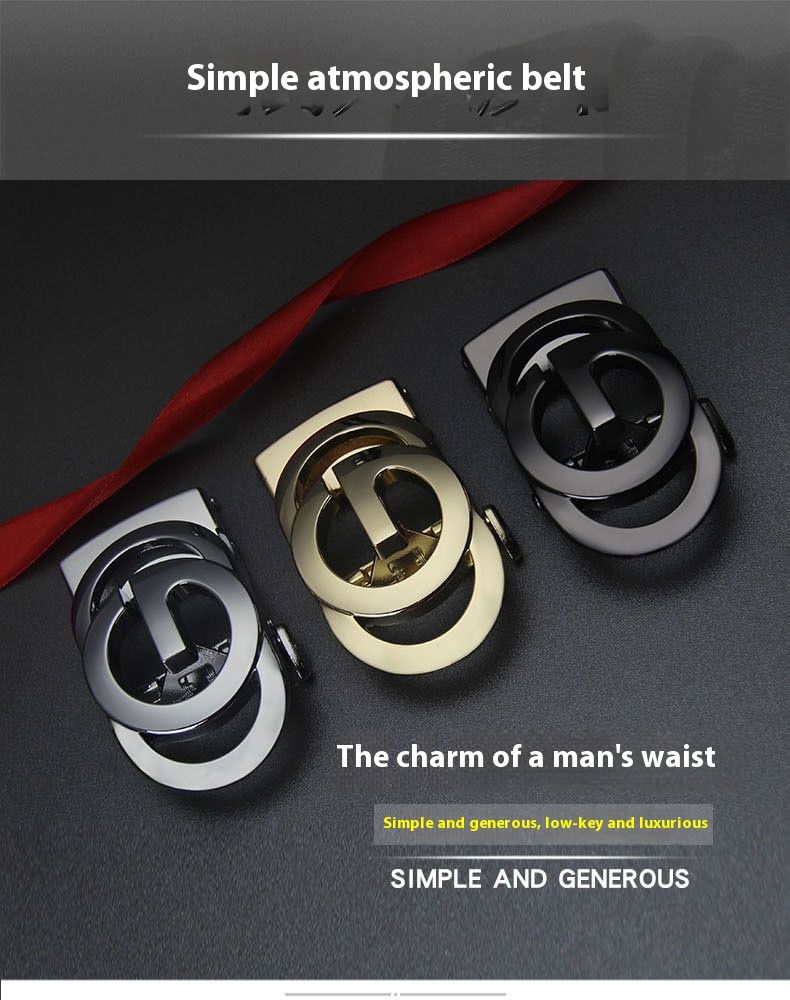 New Foreign Trade Hot Selling Belt For Men's Head Layer Automatic Letter G-button Checkered Lychee Pattern Cowhide Pants Belt_voghion.com