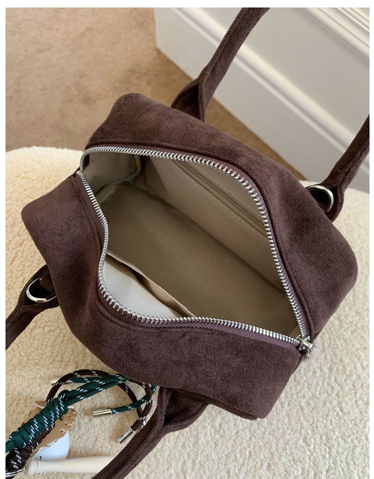 Herbst und Winter Neue einfache Handheld Square koreanische Version der multifunktionalen Schulter Cross-Body Bag Wildleder kleine Tasche modische Hundert_voghion.com