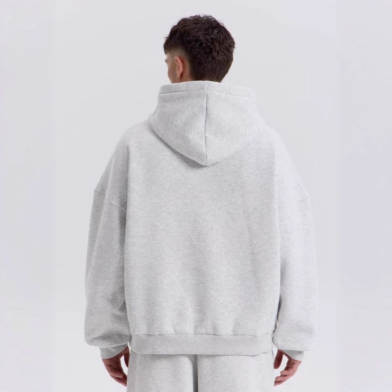 Felpa in pile da uomo, tinta unita, pullover da coppia, ampia, di media lunghezza, alla moda_voghion.com
