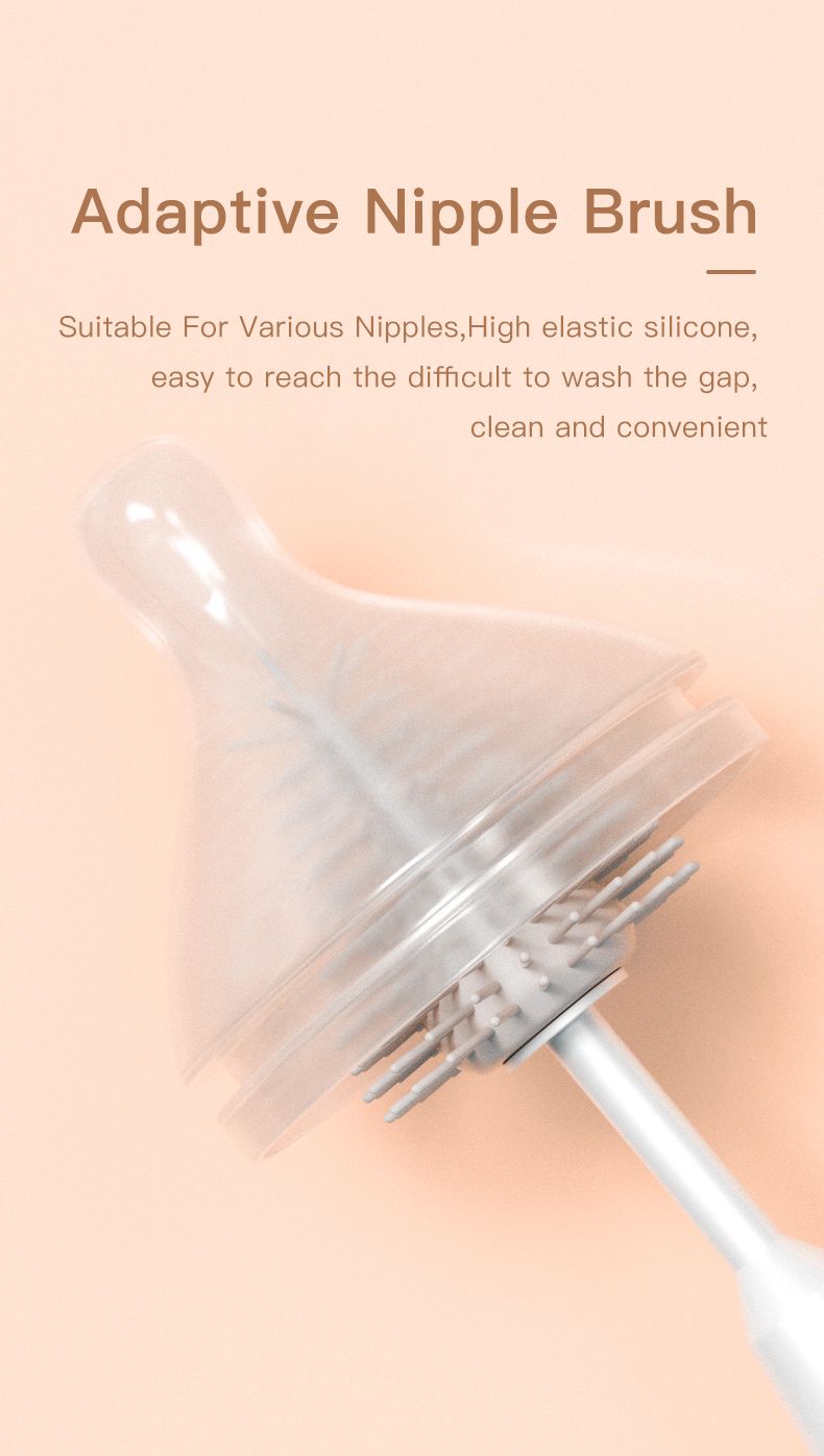 Conjunto de escovas para mamadeiras de silicone 3 em 1 com chupeta e canudo, ideal para canudinho de água com canudinho e garrafa térmica_voghion.com