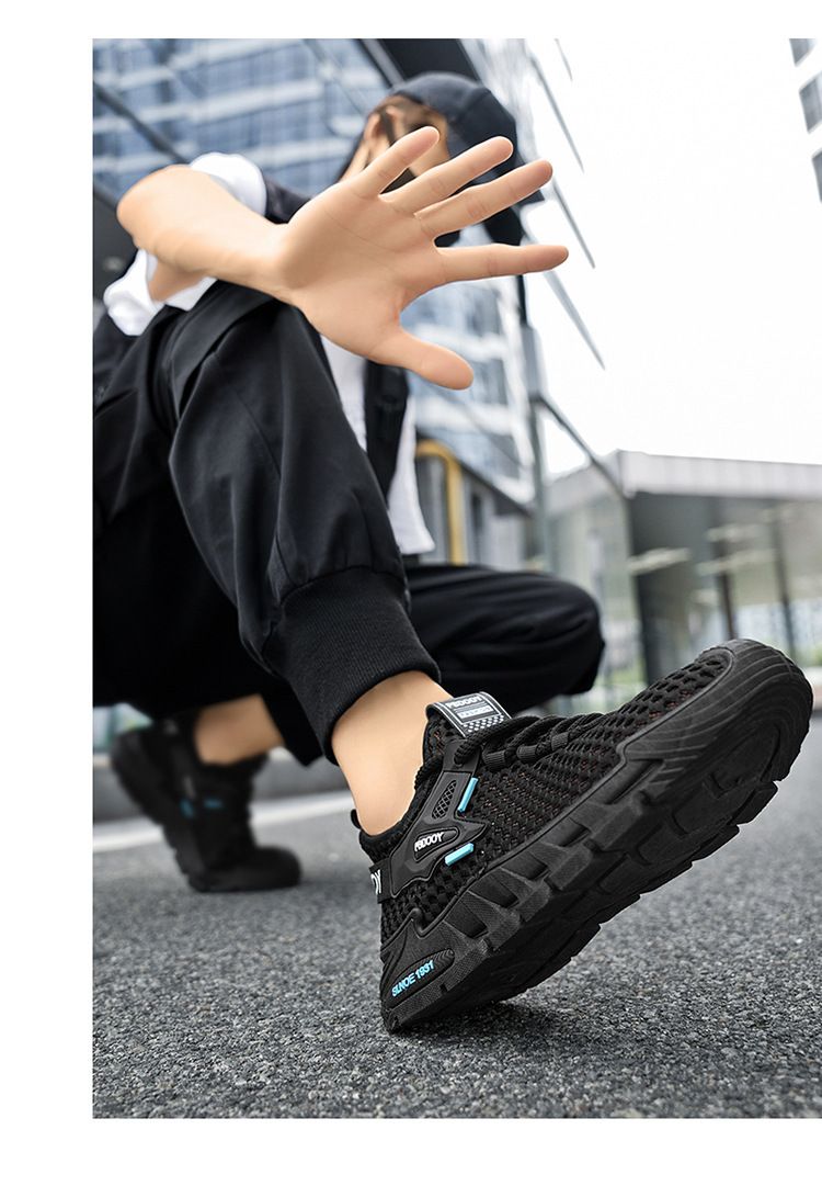 Scarpe da uomo in cocco, scarpe in rete intrecciata Fly, scarpe sportive da uomo per esterni, scarpe casual da corsa ad asciugatura rapida con suola morbida_voghion.com