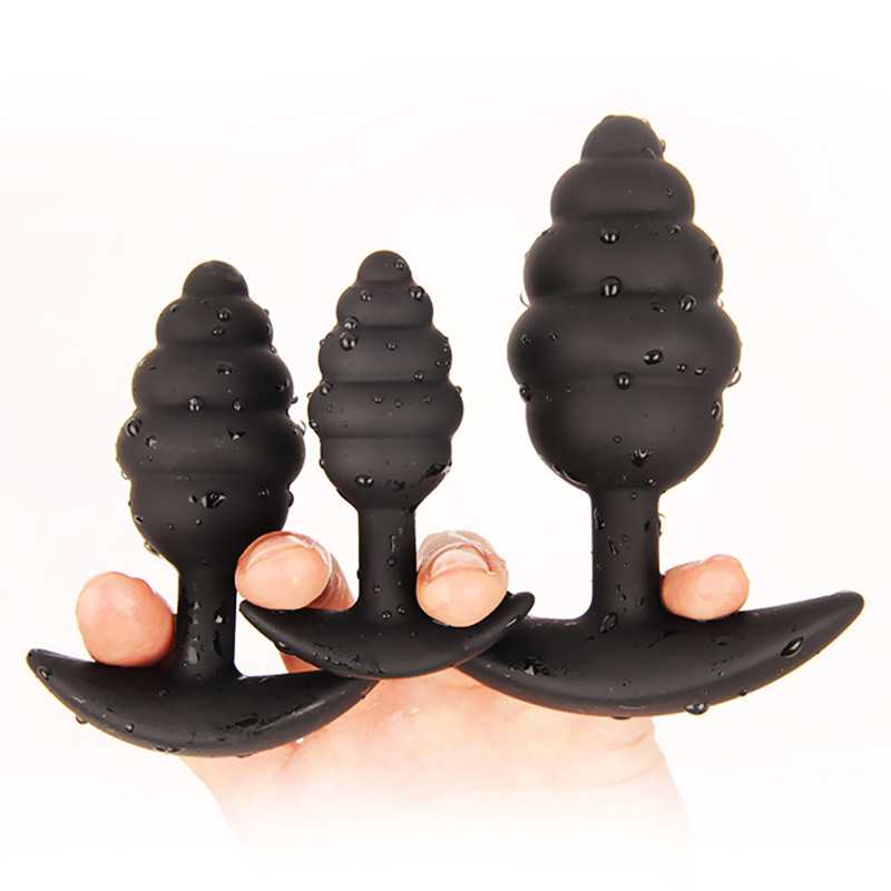 Neues Design Gewindeform Kleiner Silikon Analplug Sex für Anfänger Mini tragbare Analkugeln Butt Plug Erotik F_voghion.com