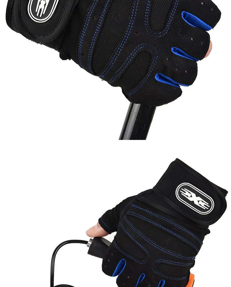 Unisex Fitness Gloves Half Finger Men's And Women's Non-slip Breathable Weight Lifting Hand Training Long Wrist Riding Gloves_voghion.com