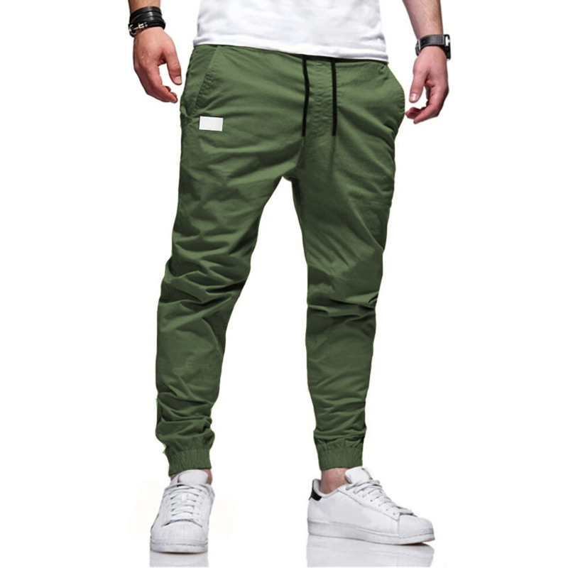 Four Seasons Cargo pants straight trousers for men casual cotton leggings for men slim overalls for men_voghion.com
