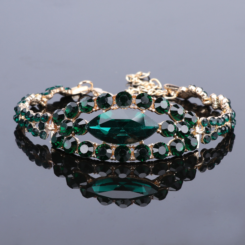 Set di gioielli da sposa in cristallo Collana da sposa Orecchini per spose Accessori per feste Strass Decorazione Regalo Set da donna_voghion.com