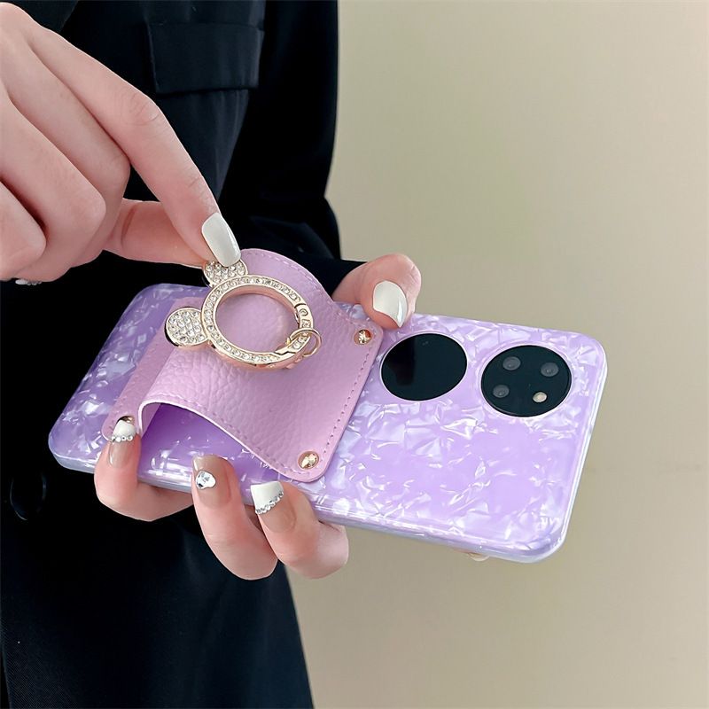Shell pattern wrist strap ring for Huawei p50 pocket folding screen phone case pocket 2 Drop-resistant shell_voghion.com