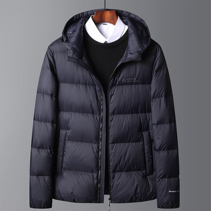 Winer New Simple Versaile Hooded For Men, Thickened, Youh And Middle-aged, Cold-proof, Warm, Trendy Puffer Down_voghion.com