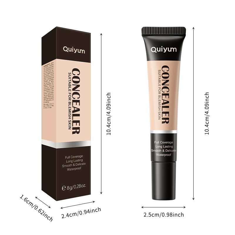 Concealer QUIYUM Cream 8g (color Box) Three Colors Optional Contour Concealing Blemishes Cosmetics Makeup_voghion.com