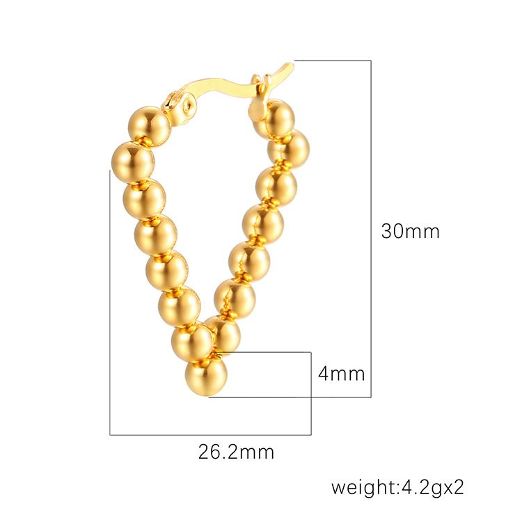 Orecchini triangolari in acciaio inossidabile di alta qualità, stile francese transfrontaliero, design di nicchia, gioielli per le orecchie placcati alla moda_voghion.com