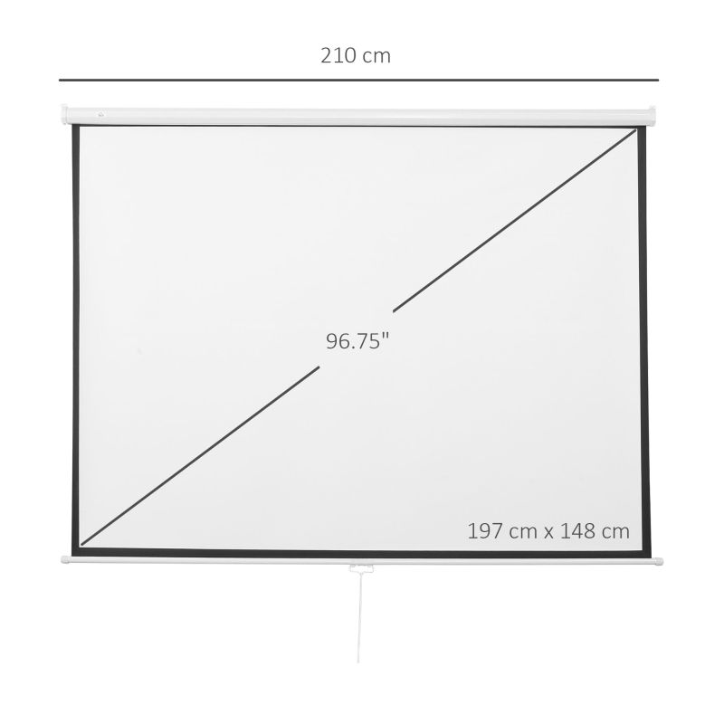 Beamer Leinwand 203 x 152 cm (100 pouces), format 4:3/16:9, Manuell Bedienbar_voghion.com