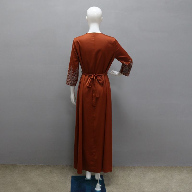 XQY500247 Vestido muçulmano marroquino com rosto forjado para o Oriente Médio, vestido árabe de Dubai, vestido de noite luxuoso e moderno com diamantes_voghion.com