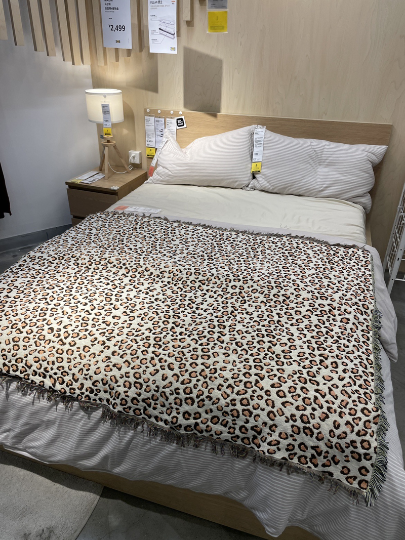 담요요담요담요 Coperta decorativa per divano, modello animale leopardo, strada americana, coperta_voghion.com