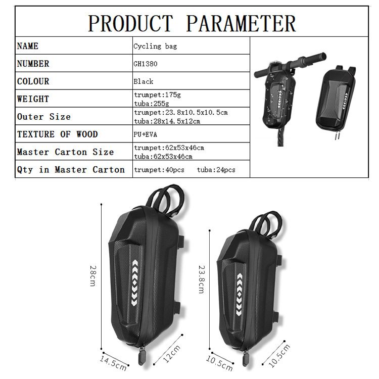 Electric Folding Bike Bag Balance Bike Electric Scooter Handle Bag EVA Hardshell Riding First Bag_voghion.com