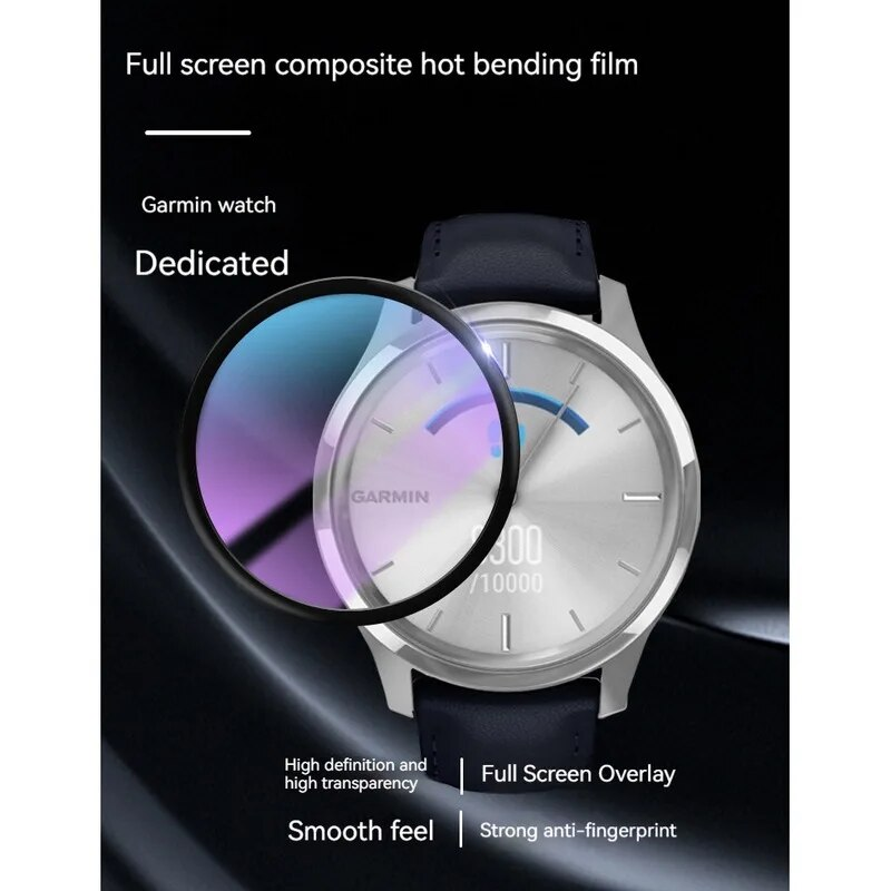 Újonnan piacra dobott Garmin Move Luxe sorozatú karóra fólia több képernyővédővel, nagy felbontású, karcálló, teljes képernyőt lefedett TPU hidrogél fóliával_voghion.com