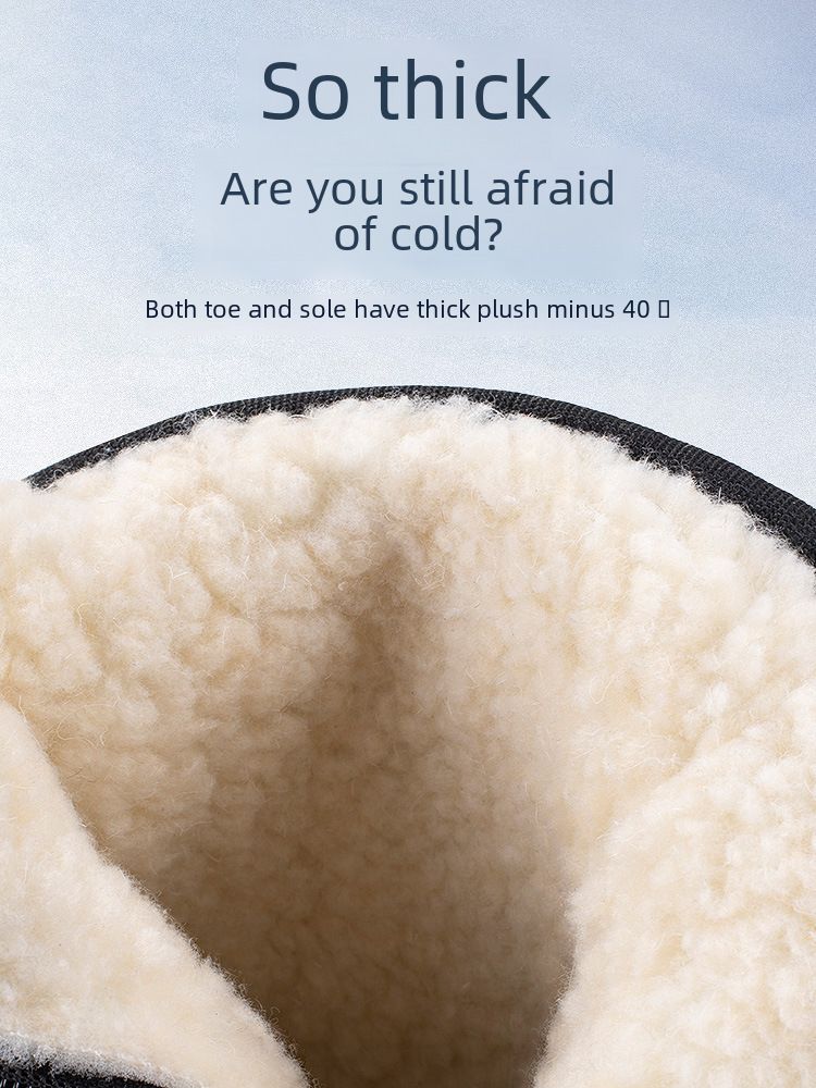 Herrenschuhe Nordost-Winter-Schneestiefel Damen wasserdicht rutschfest Fleece-ed verdickte Herren Baumwolle gepolsterte Schuhe Reiten_voghion.com