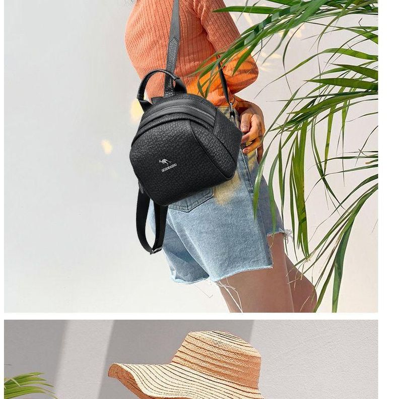 Leather 2025New Trendy Shell Shoulder Travel Bag Schoolbag Backpack Casual All-Matching Advanced_voghion.com