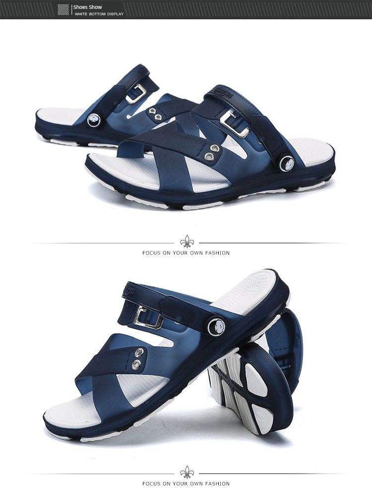 Ciabatte da spiaggia infradito da uomo, comode e comode, per guida all'aperto, sandali estivi antiscivolo, casual_voghion.com