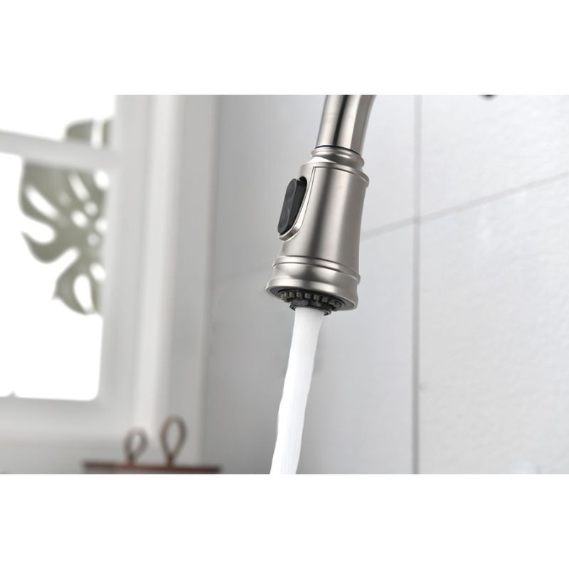 Single High Pull With Steel Down Arc Faucets Out Sink Pull Stainless Sprayer Faucet Level Kitchen Handle Kitchen Single_voghion.com