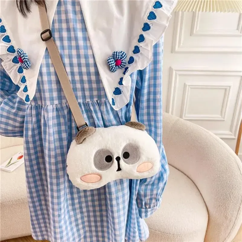 10A Umhängetaschen Plüsch Kleine Umhängetasche Für Frauen 2024 Kawaii Niedliche Panda Kind Handtaschen Japanische Mädchen Student_voghion.com