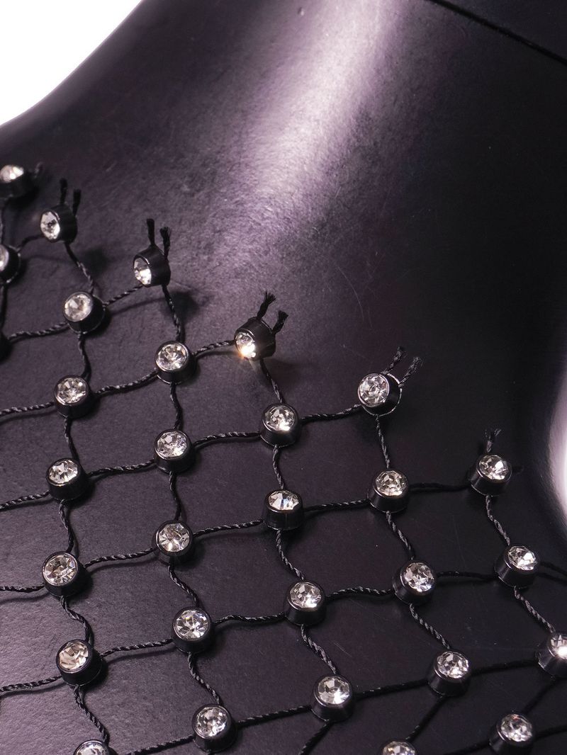 Damen Kleeder New Net Diamant Sparkling Diamant Damen Ärmlos Vest_voghion.com