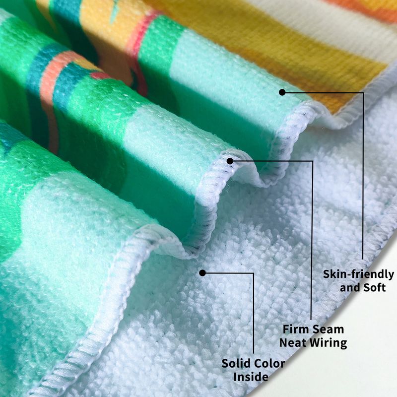 Asciugamano da spiaggia in microfibra premium 80x160 cm - Asciugatura rapida, ultra assorbente e stampa attiva per nuoto e sport_voghion.com