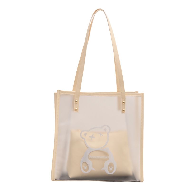 Borsa a tracolla semplice da spiaggia in gelatina casual estiva 2025, trasparente, alla moda, per le donne_voghion.com