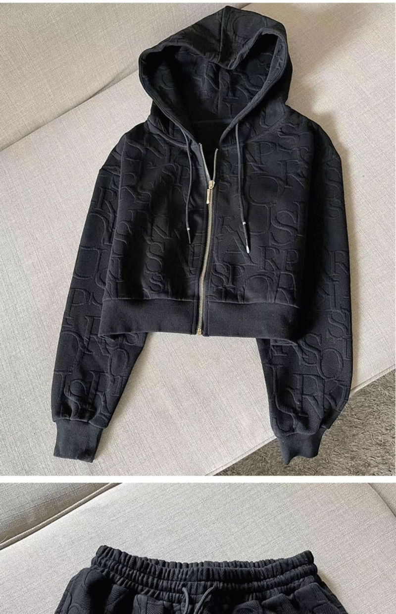 Women's sweatshirt shorts suit for women high-end light luxury temperament goddess style casual fashion two-piece set_voghion.com