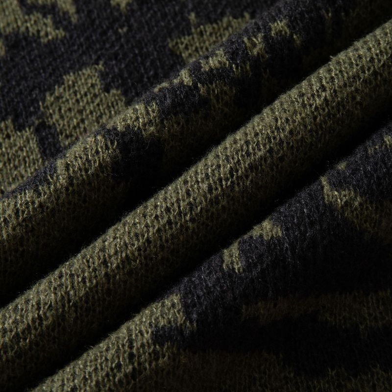 Herentrui met oogprint - Losse pasvorm, lange mouwen en jacquardmotief (olijfgroen/zwart/grijs/crème/bordeauxrood/blauw)_voghion.com