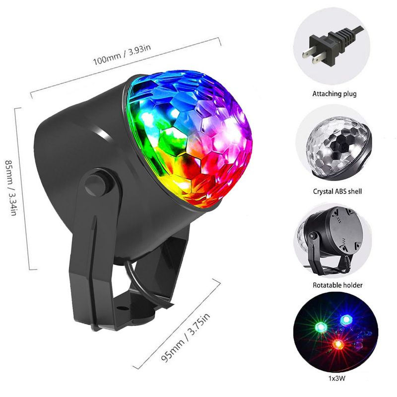 Vánoční osvětlení Dálkové ovládání LED magická koule USB mini křišťálová magická koule světlo barevné rotující pódiové laserové světlo KTV pódiové světlo_voghion.com
