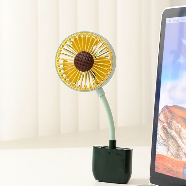 1 Stück Handventilator mit Clip, tragbarer Mini-Taschenventilator, wiederaufladbarer USB-Desktop-Ventilator; Schreibtischventilator_voghion.com