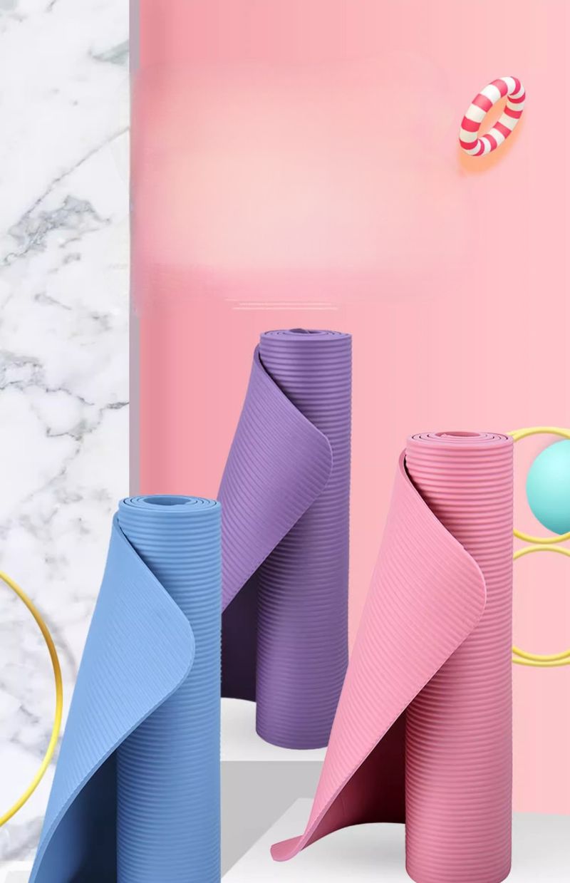Yoga Thickened Non-Slip Exercise Fitness Sit-Up Home Use Shock Absorption Soundproof Widened Floor Mat_voghion.com
