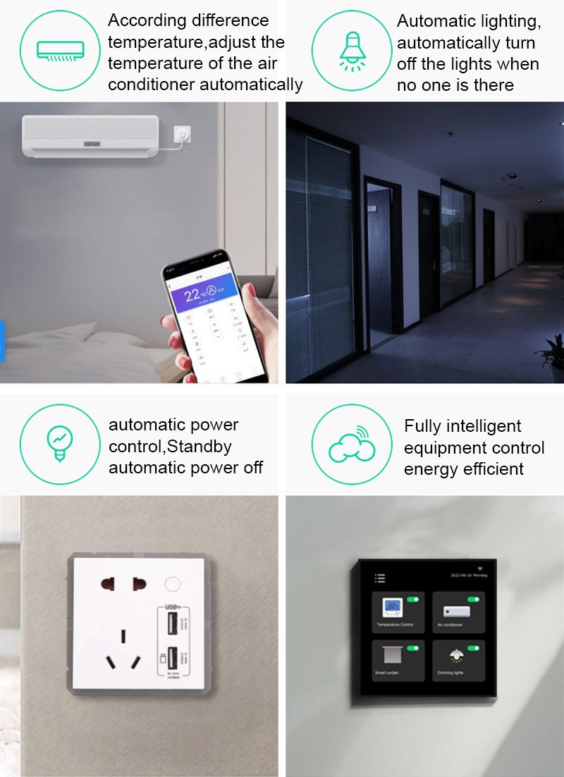 Tuya TUYA 4 Inch Multi Function Smart Central Control Touch Screen Gateway Alexe Voice APP Control Switch_voghion.com