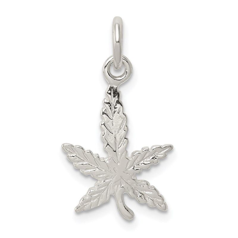 Sterling Silver Leaf Charm_voghion.com