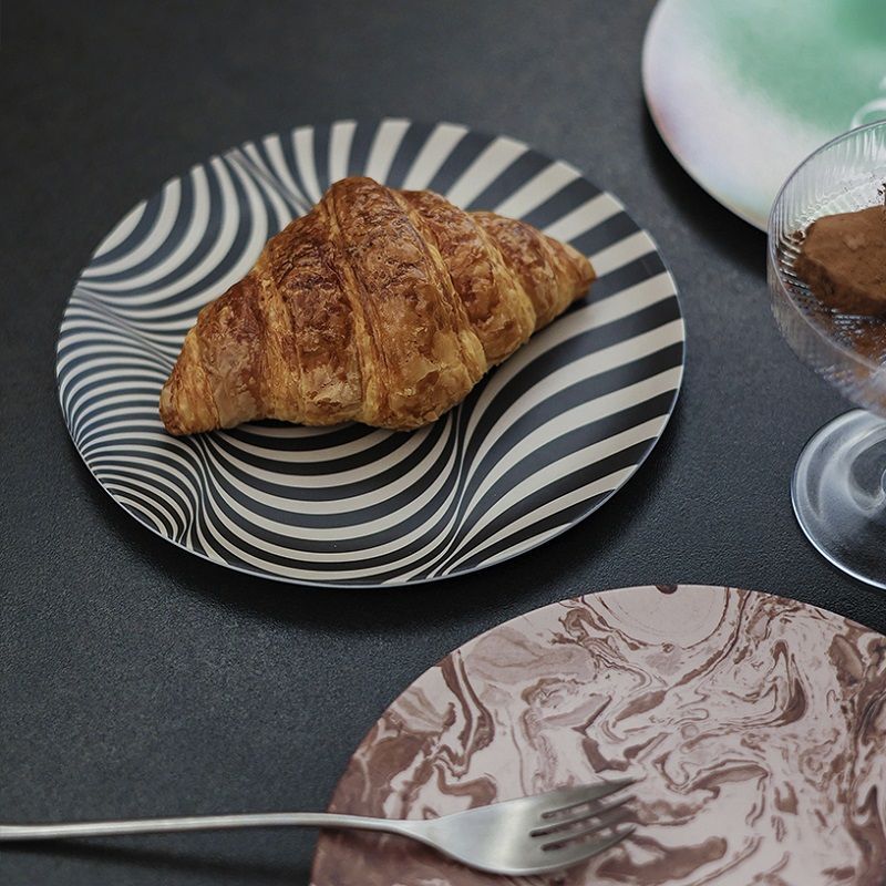 Vaisselle écologique en fibre de bambou résistante aux chutes, design de niche, assiette plate à fruits_voghion.com