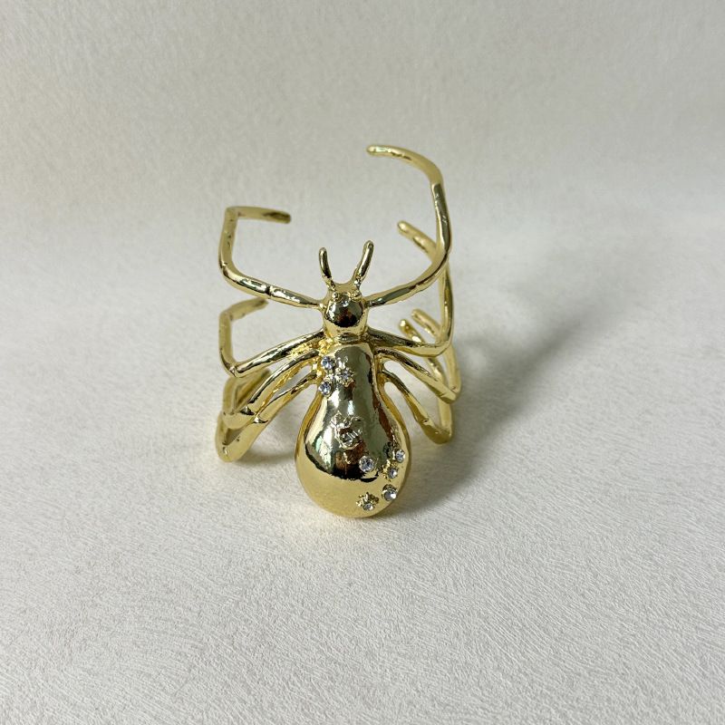 ZA Niche Overdreven Unieke Persoonlijkheid Diamanten Grote Spinnen Hanger Ketting Minimalistisch Modieus Temperament_voghion.com