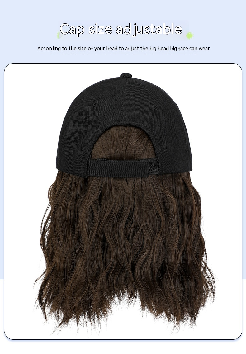 Ny hatt, peruk, allt-i-ett perukhatt för kvinnor, bobo våghuvud, kort lockigt sommarhår_voghion.com