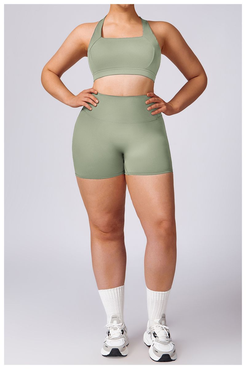 Obesity Plus Size Yoga Suit For Women's Quick Drying Pilates Running Tight Fitness Set 8047_voghion.com