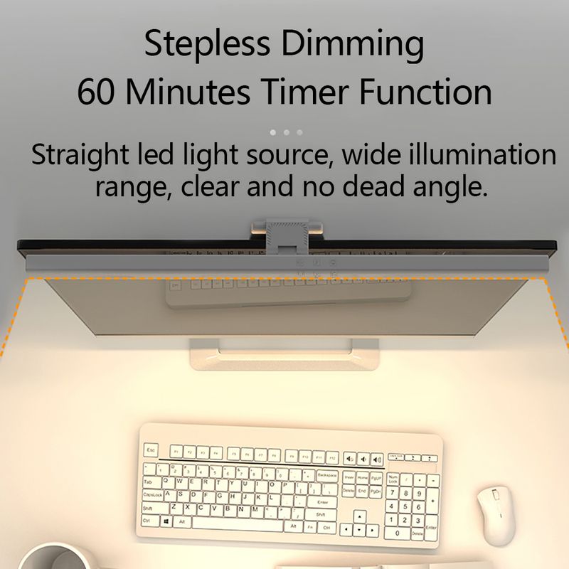 Monitor Lampe Stufenlose Dimmen Augen-pflege Led PC Monitor Bildschirm Hängen Licht Led USB Schreibtisch Lampe Büro Schlafzimmer_voghion.com