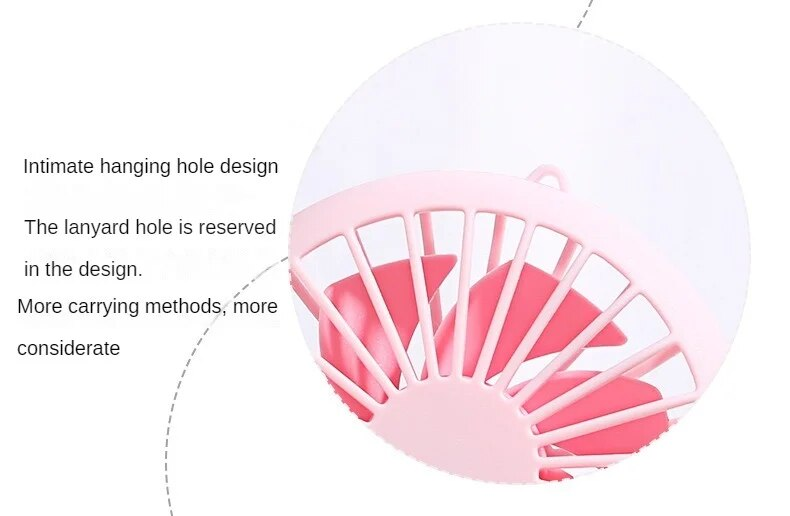 Handheld Mini Wiederaufladbare USB Fan Tasche Kleine Student Büro Desktop Tragbare_voghion.com