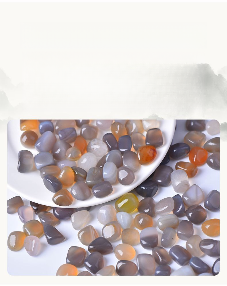 Natürlicher Ozeangrauer Achat Roher Regen Blume Sukkulente Pflanzenoberfläche Fischtank Aquascaping Stein Kiesel Chalcedon_voghion.com
